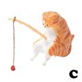 Fishing cat Car Interior Decoration Cute Resin With Pipe Glasses Auto Rearview Mirror Pendant Air outlet For Car Accessorie A9F6. 
