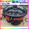 Miyako Double Pot Multi cooker, Electric Curry Cooker With Double Pot, Removable non-stick pan, Automatic cooking and warming system MC-500D (5.5 LTR). 