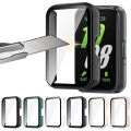 Case+Glass for Samsung Galaxy Fit 3 All-around Anti-scratch pc Bumper Screen Protector Cover for Samsung Galaxy Fit3 Accessories. 
