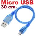 30cm Micro USB Cable for ESP8266 ESP32 Arduino Due.