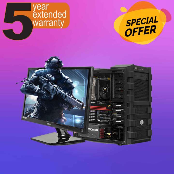 Intel® Core 2 Duo RAM 8GB HDD 1000GB Monitor 17 inch HD Graphics 2GB Built-in New Desktop Computer Gaming PC Windows 10 64 Bit Bit Good Looking Multicolour Colour NEW PC 2020