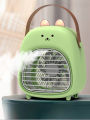 USBSpray Electric Fan Wholesale Rechargeable Humidified Mini Portable Bunny Cooling Desktop Small Fan. 