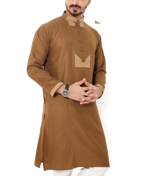 New Design Panjabi 2025 Eid Punjabi Brown Panjabi