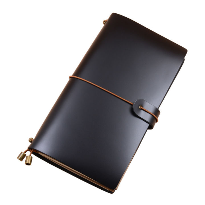 Leather Soft Cover Refillable Journal Notebook with Elastic Strap Diary Travel Business Notepad Lined Blank Grid Paper for Men & Women Sketching Writing