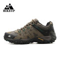 【selevn roind】 HIKEUP Men's Hiking Shoes Suede Leather Outdoor Shoes Wear-resistant Men Trekking Walking Hunting Tactical Sneakers. 