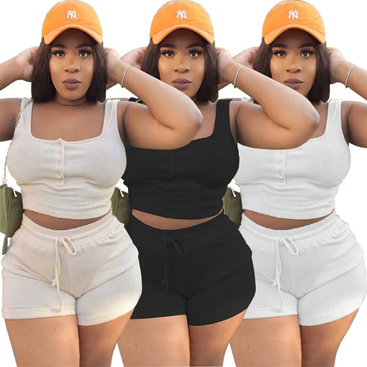 Summer%20Women%20Clothing%20Wholesale%20Crop%20Tops%20and%20Shorts%20Set%20Two%20Piece%20Casual%20Tracksuit%20Ribbed%20Outfits%20Plus%20Size%20Sets%20Dropsping%20-%20Image%202