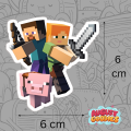 10 pieces of minecraft stickers for noteook, laptop etc. 