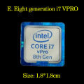 Original 6 7 8th generation Intel i3 i5 i7 Celeron intel Xeon Pentium processor Dolby sticker label.