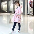 Autumn and Winter Girls' Waterproof down Jacket Overclothes Baby Blouse Zipper inside-out Wear Protective Clothing Apron Painting Bib. 