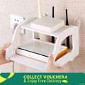 Best Quality Wifi Router Stand Shelf Double Layer Wall Mounted Shelf Home decorato. 