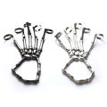 Punk Skeleton Hand Bone Five Finger Ring Bracelet Adjustable Halloween Bracelet.