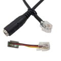 4P4C RJ9,3.5mm Smartphone Headset to RJ9 Adapter Cable Converter.