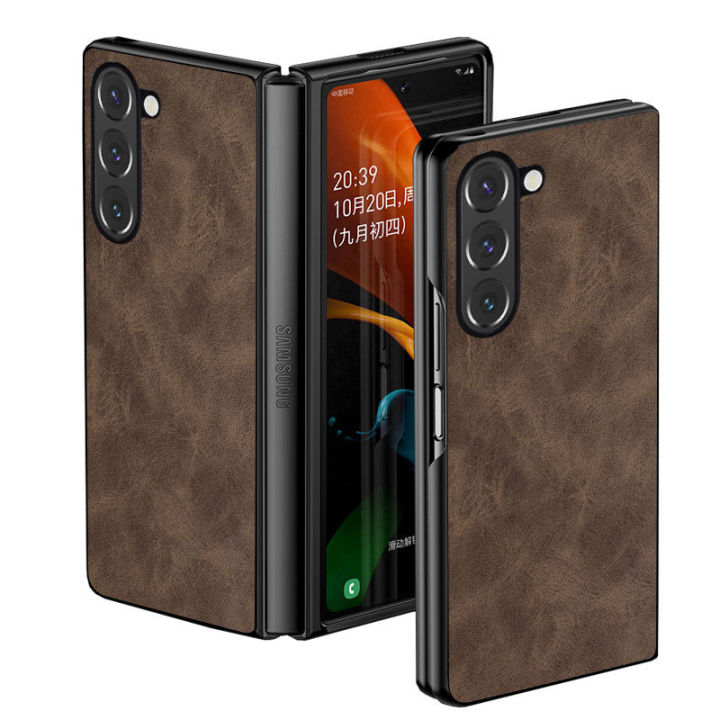 For Samsung Galaxy Z Fold 5 4 3 funda Luxury PU leather Skin cover funda for Samsung Z Fold5 Fold4 Fold3 Case