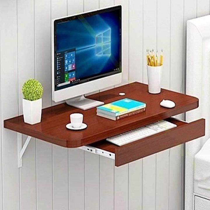 Product%20details%20of%20Wall%20mount%20pc/laptop%20table%20Wall-mounted%20Computer%20Desk%20Wood%20with%20Keyboard%20Support%20Pink%20Purple%20White%20Computer%20Desk%20-%20Image%202