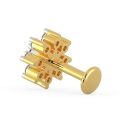 Malabar Gold Plated Yellow Golden AD Diamond Cut Nose Pin for Women. 