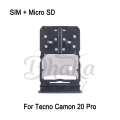 Tecno Camon 20 CK6/20 Pro CK7n Sim Tray Micro SD Card Slot with Sim Ejector Pin Replacement Part. 