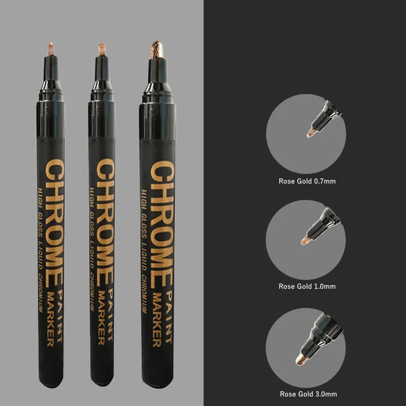 1Pcs Chrome Mirror Marker Silver Marker Liquid Pen for Cards