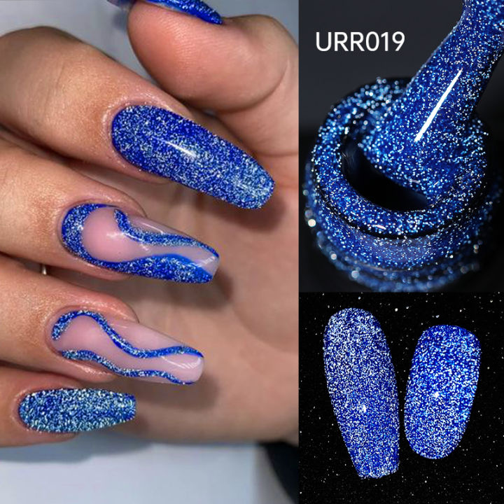 UR%20SUGAR%207.5ml%20Reflective%20Glitter%20Gel%20Polish%20Neon%20Color%20Sparkling%20Glowing%20in%20Dark%20Gel%20Semi%20Permanent%20UV%20French%20Nail%20Art%20Manicure%20-%20Image%204