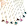 Wholesale 3D evil eye necklace pendant chains gold plated silver plated red evil eye decor jewelry man or woman necklace.