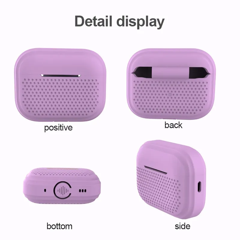 For Airpods Pro Case Silicone USB C With Lanyard Hole Shockproof