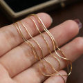 Flat Plated Stainless Steel Snake Chain Necklace For Men Boys. 