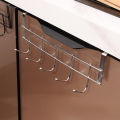 1PC Stainless Steel Hook Back Hanging Clothes Holder Towel Door Hooks Wall Mounted Bath Hanger with 5 Hooks.