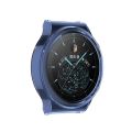 For Huawei Watch GT 2 Pro / GT 2 ECG Half Coverage Hollowed TPU Protective Case(Transparent Blue).