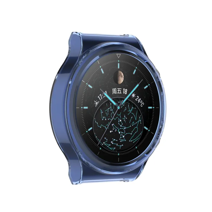 For%20Huawei%20Watch%20GT%202%20Pro%20/%20GT%202%20ECG%20Half%20Coverage%20Hollowed%20TPU%20Protective%20Case(Transparent%20Blue)%20-%20Image%205