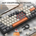 Attack Shark x ZIYOULANG K68 Wireless Mechanical Keyboard, 68 Keys Layout, BT 5.0/2.4G, 2-in-1 USB-C Receiver, Hot Swappable. 