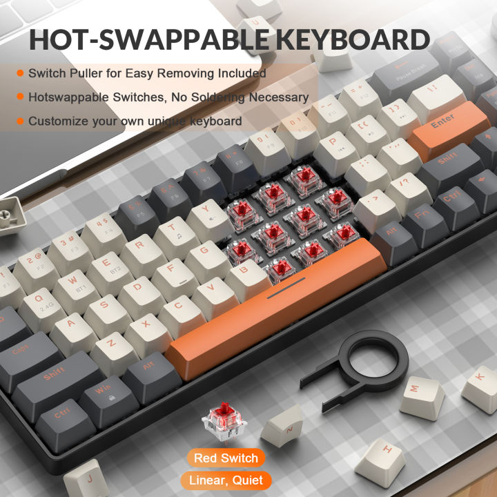 Attack%20Shark%20x%20ZIYOULANG%20K68%20Wireless%20Mechanical%20Keyboard,%2068%20Keys%20Layout,%20BT%205.0/2.4G,%202-in-1%20USB-C%20Receiver,%20Hot%20Swappable%20-%20Image%204