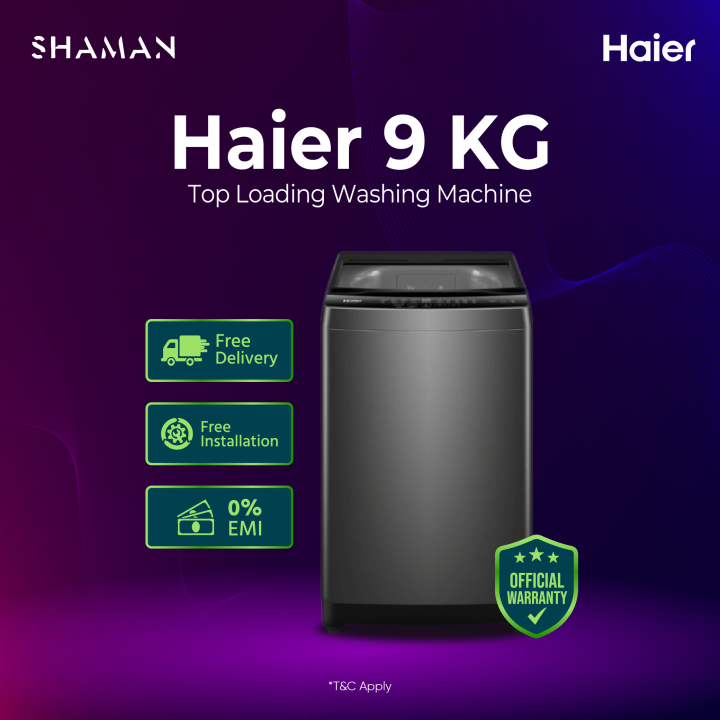 Haier 9KG Top Loading Automatic Washing Machine (HWM90-316S6) FREE INSTALLATION