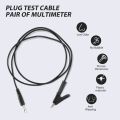 1M Long Alligator Clip to Banana Plug Test Cable Pair for Multimeter.