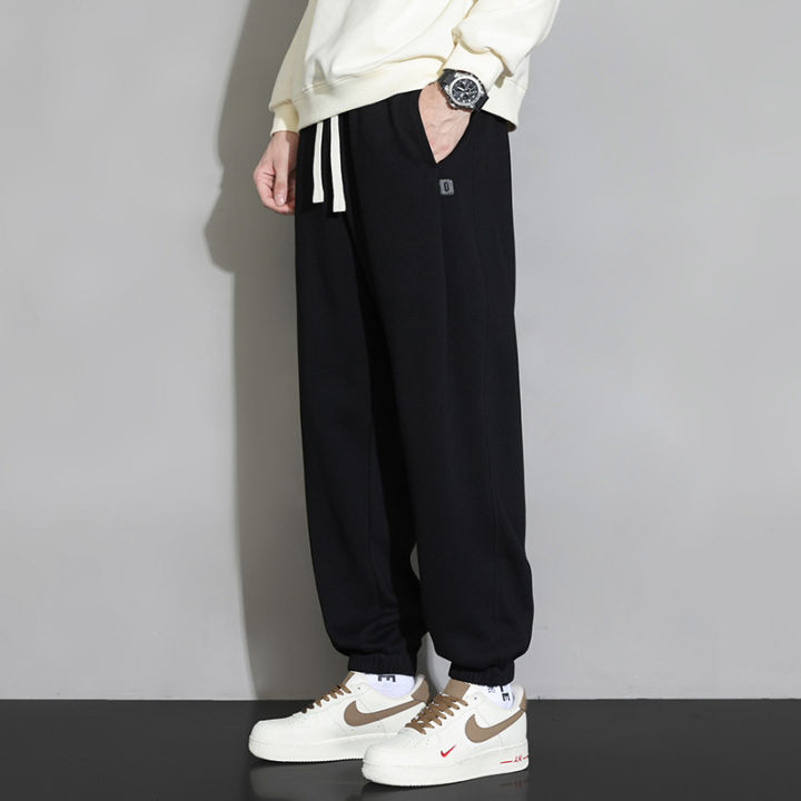 Autumn%20Pants%20Men's%20Korean-Style%20Trendy%20plus-Sized%20plus%20Size%20Loose-Fit%20Tappered%20Trousers%20High%20School%20Student%20Slimming%20Versatile%20Fat%20Sweatpants%20-%20Image%203