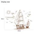 【3C VictoryEagle】Cartoon Pirate Ship Sailing Wall Stickers Boys Removable Vinyl PVC Decal DIY Home Decor. 
