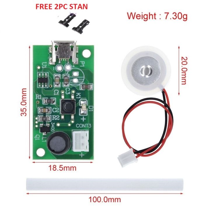 Ultrasonic Mist Maker Atomizing Fogger Humidifier Module D20mm Mist Maker Circuit