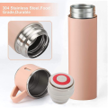 3-in-1 Vacuum Flask Thermos Set - 500ml Stainless Steel Double Wall Insulated Bottle-12 Hours Hot & Cold Retention, Leak-Proof Travel Mug Gift Set-Corporate Business Office Tea Coffee Cup,Durable Portable Unbreakable Latest Design Navy Blue Water Bottle.