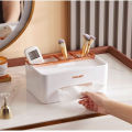Tissue Box Cover,Tissue Box Cover Rectangle,Multifunctional Tissue Box Organizer,Decorative Tissue Box Holder,Tissue Box Holder with Storage,Modern Tissue Box Cover,for Living Room,Office.