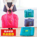 Travel bag, jacquard storage bag, travel storage clothing bag, large finishing bag, waterproof trolley handflower bag in the row. 