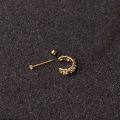 1Pc New Fashion Stainless Steel Earrings Cubic Zircon Ear Ring Piercing Jewelry. 