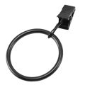 108 Pack Rings Curtain Clips Strong Metal Decorative Drapery Window Curtain Ring with Clip Black. 