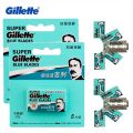 【DIV MALL】（NEW）Gillette Super Blue Safety Razor Shaving Blades  (include 10 Blades) Double Edge Shaver Blades Shave. 
