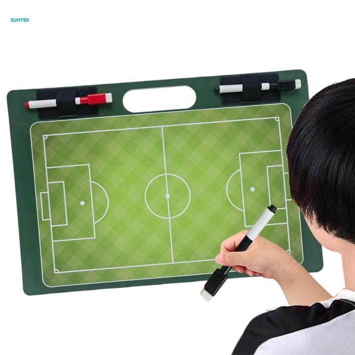 Football Marker Pen Professional Erasable Marker Gifts Coaches Clipboard Soccer Marker Board for , Strategy Plan, Training