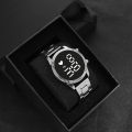 Silver - Men's Styling' Digital Round Watch.