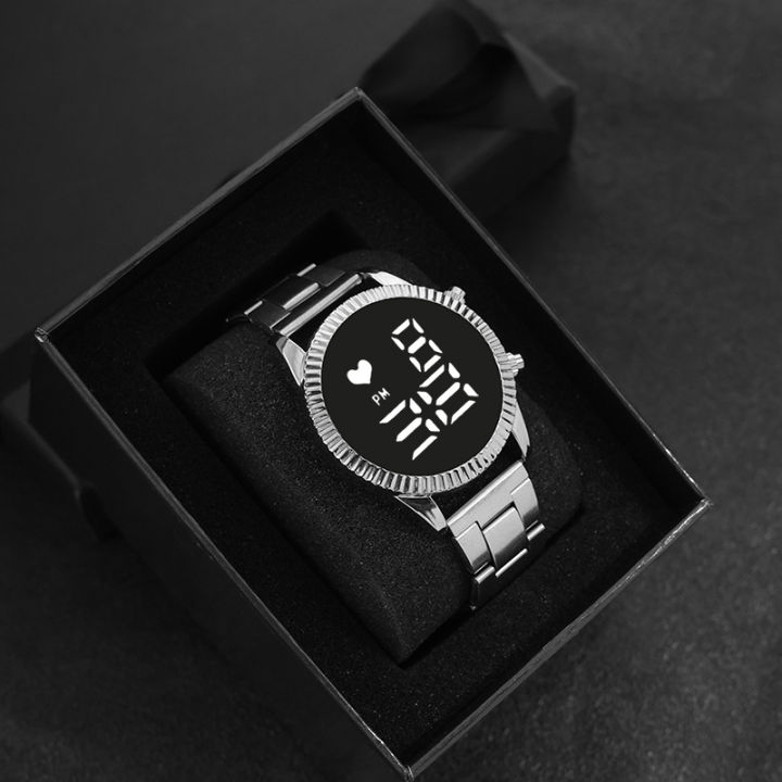 Silver - Men's Styling' Digital Round Watch