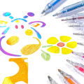 Glitter Gel Pen 1.0mm Metal Glitter Color Ballpoint Pen Paper Cardstock Diary Drawing Marking Coloring DIY Art.