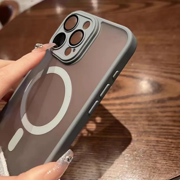 Original%20Pink%20Frosted%20Matte%20Magsafe%20Magnetic%20Candy%20Color%20Case%20for%20iPhone%2015%2014%2013%2012%2011%20Pro%20Max%20Plus%20Armor%20Transparent%20Cover%20-%20Image%205