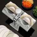 Automatic Dumpling Maker Household Double Head Automatic Dumpling Maker Press Mold Making Tool Easy to Use for Dumplings. 