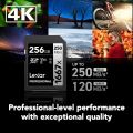 Lexar 1667x SDXC Memory Card 64GB 128GB 256GB SD UHS-II C10 U3 V60 Full-HD 4K Video SD Card Up To 250MB/s Read for DSLR Camera.
