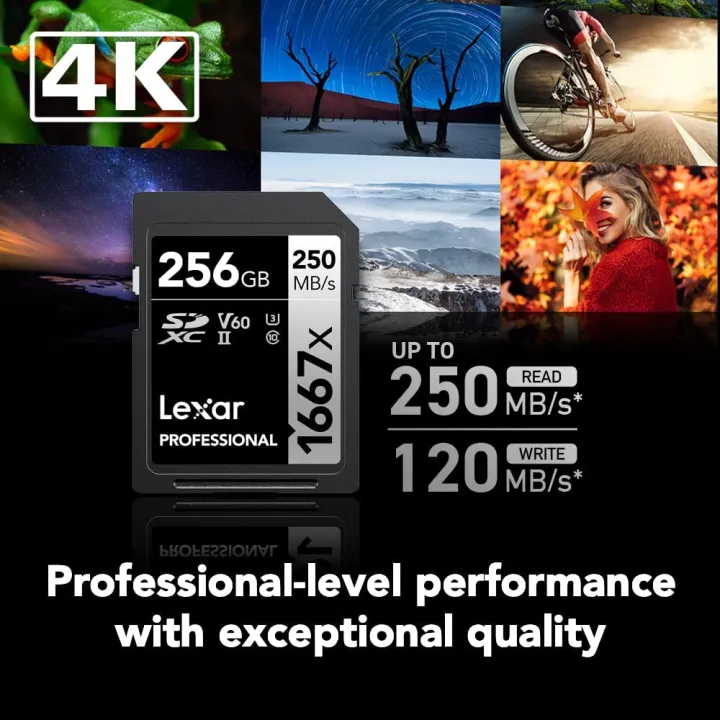 Lexar%201667x%20SDXC%20Memory%20Card%2064GB%20128GB%20256GB%20SD%20UHS-II%20C10%20U3%20V60%20Full-HD%204K%20Video%20SD%20Card%20Up%20To%20250MB/s%20Read%20for%20DSLR%20Camera%20-%20Image%206