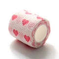 White love heart Printed Medical Self Adhesive Elastic Bandage 4.5m Sports Wrap Tape for Finger Joint Knee. 
